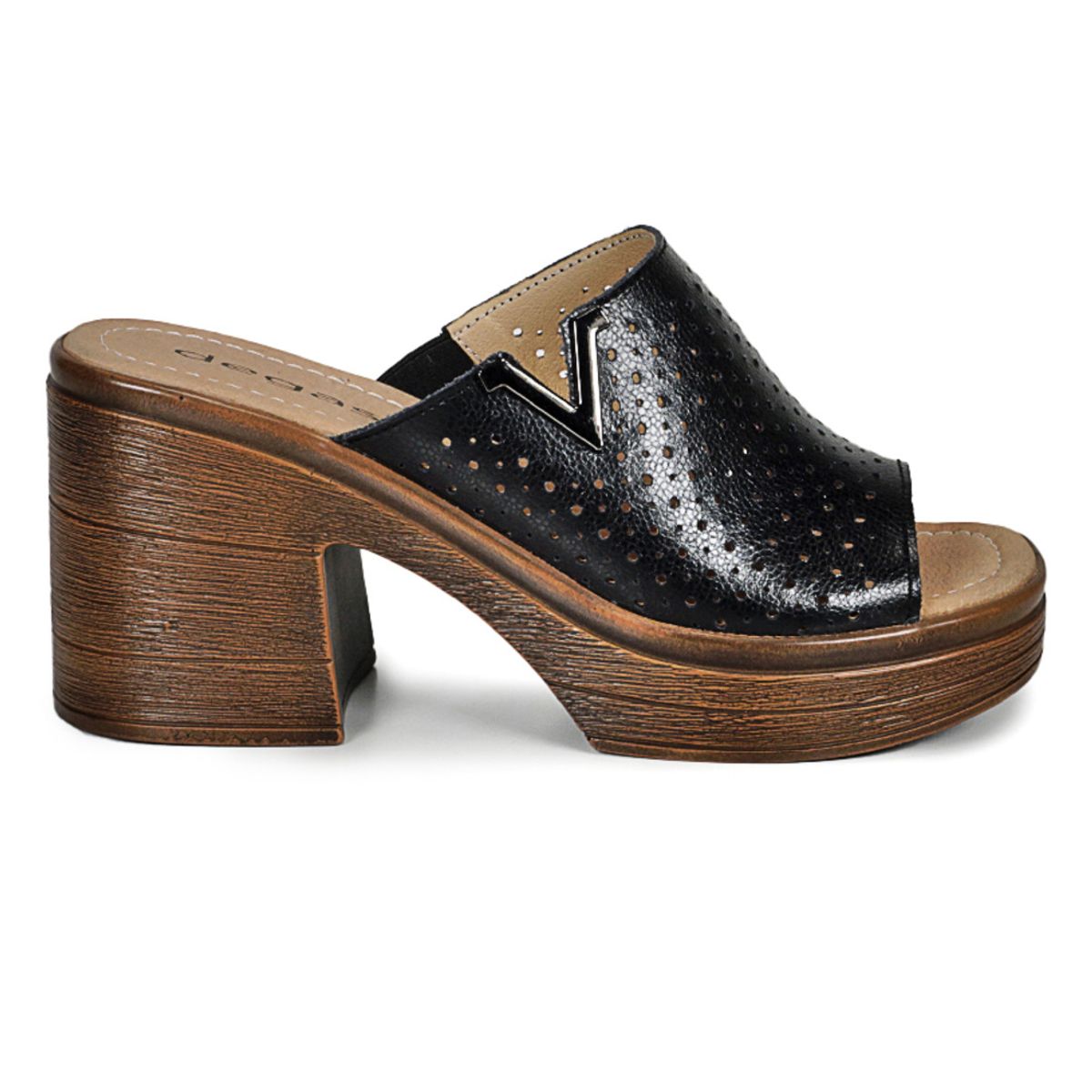 DEGAS - Sandalia Cuero Artis Negro DEGAS