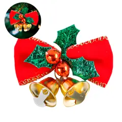 GENERICO - 12 Lazos Navideños Con Campana Colgantes De Decoración Verde