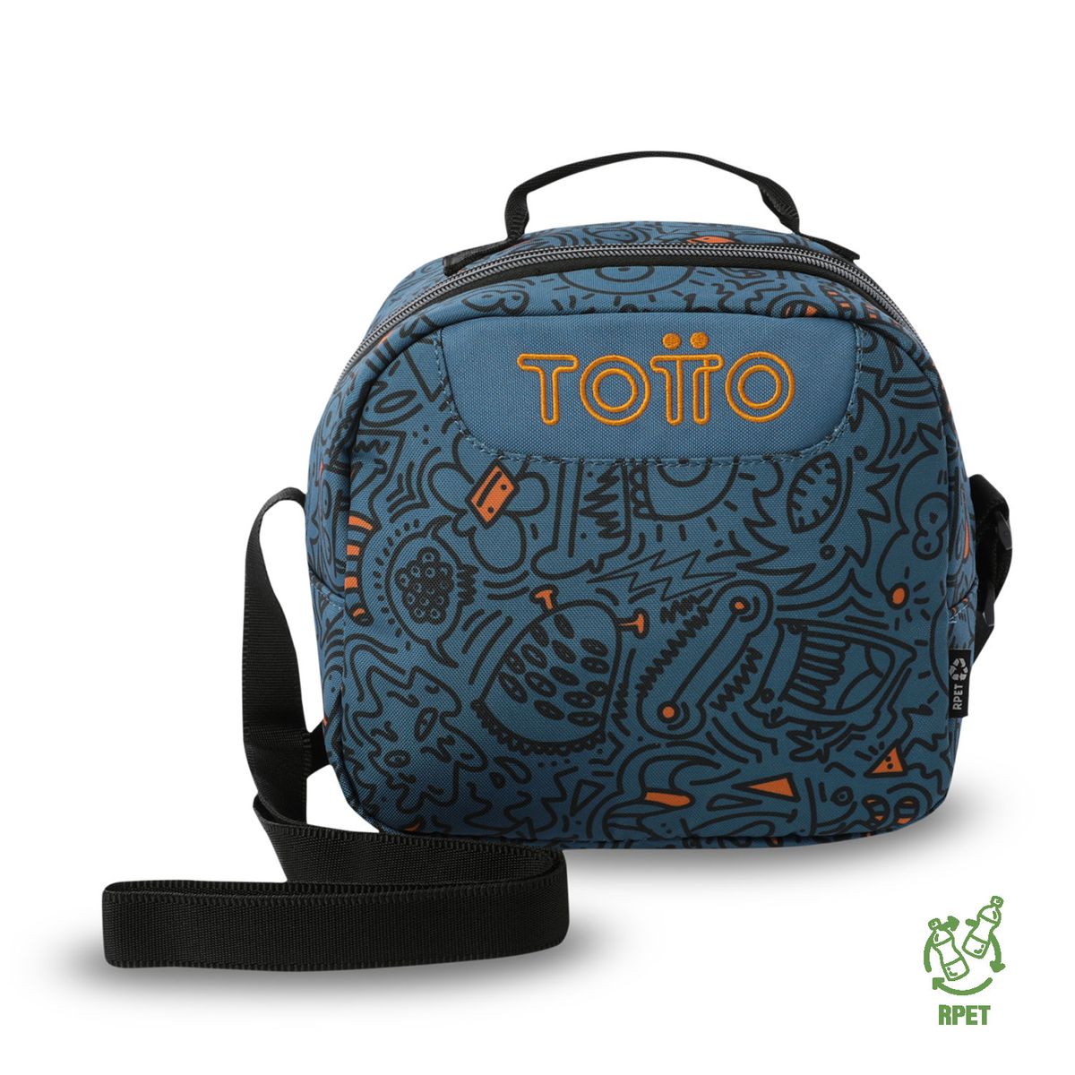 TOTTO - Lonchera Térmica Hombre Borrador Mediana Azul Totto