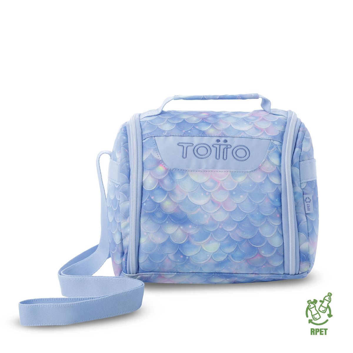 TOTTO - Lonchera Térmica Mujer Resaltador Grande Azul Totto