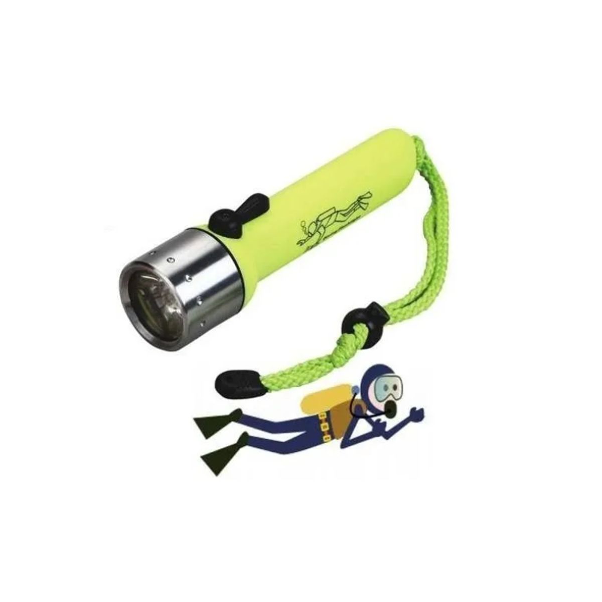 GENERICO - Linterna Buceo Alta Potencia Led Cree 180 Lumenes 60 Metros
