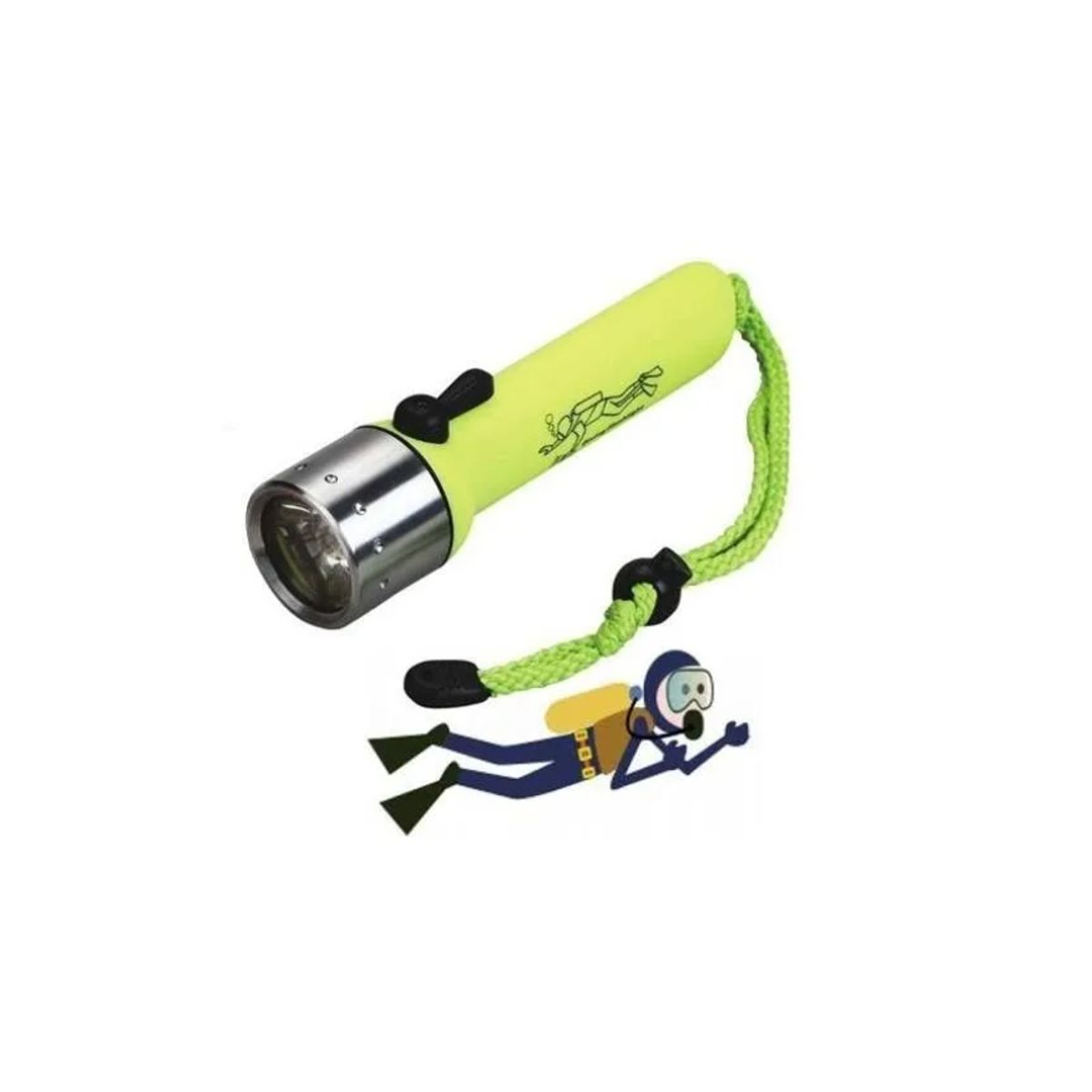 GENERICO - Linterna Buceo Alta Potencia Led Cree 180 Lumenes 60 Metros