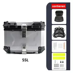 GENERICO - Maleta Moto Top Case Aluminio 55 Litros X-series + Respaldo.