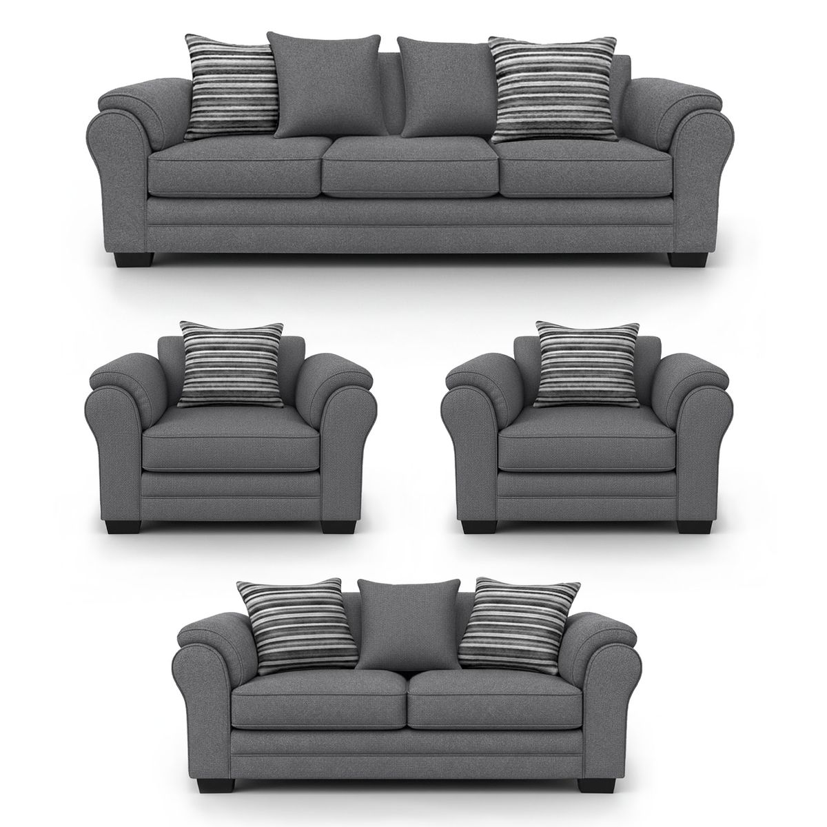 AMERICA DECORA - Living 9 Cuerpos 4+3+1+1 XL Con Resorte Estructural Grandón Chenille