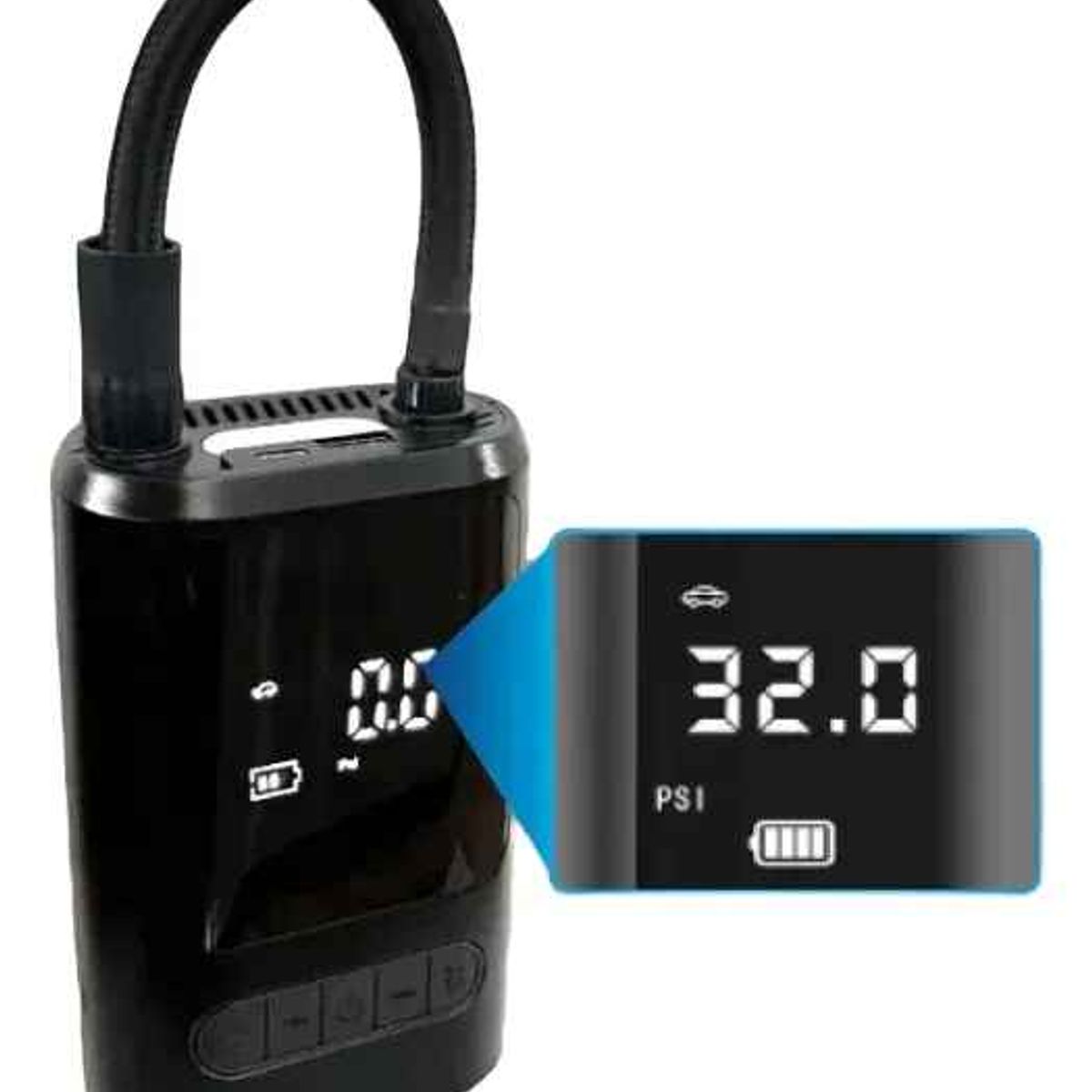 Inflador Compresor Aire Portátil Digital 2000mah Monofásica, marca GENERICO - Foto 2