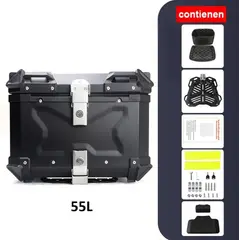 GENERICO - Maleta Moto Top Case Aluminio 55 Litros X-series + Respaldo