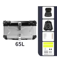 GENERICO - Maleta Moto Top Case Aluminio 65 Litros X-series + Respaldo.