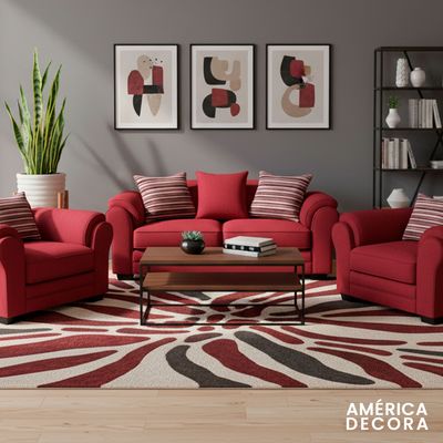 Imagen 2 del producto Living 5 Cuerpos 3+1+1 XL Con Resorte Estructural Grandón Chenille