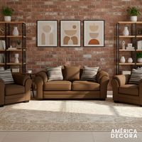 Living 5 Cuerpos 3+1+1 XL Con Resorte Estructural Grandón Chenille