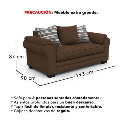 Imagen 2 del producto Living 5 Cuerpos 3+1+1 XL Con Resorte Estructural Grandón Chenille