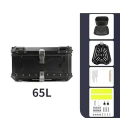 GENERICO - Maleta Moto Top Case Aluminio 65 Litros X-series + Respaldo.