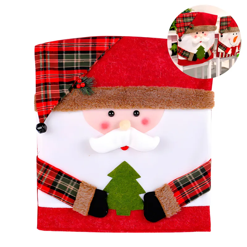 GENERICO - 2 Fundas Sillas Adorno Decoración Navideña Viejo Pascuero