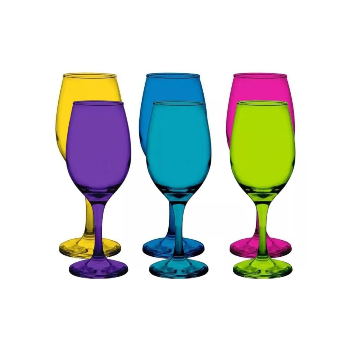 CRISTAR - Set 6 Copas Cristal Vinotinto Rioja Full Color 386ml