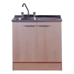 MOBIKIT - Kit Lavaplatos 80 Cm Secador Derecho Beige