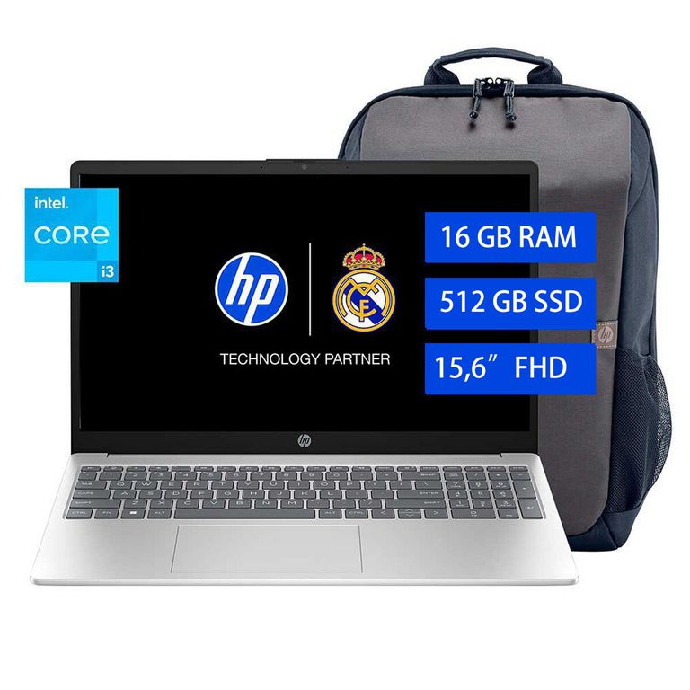 NOTEBOOK 15-FD0010LA INTEL CORE I3 16GB RAM 512GB SSD 15.6” Win 11 pro