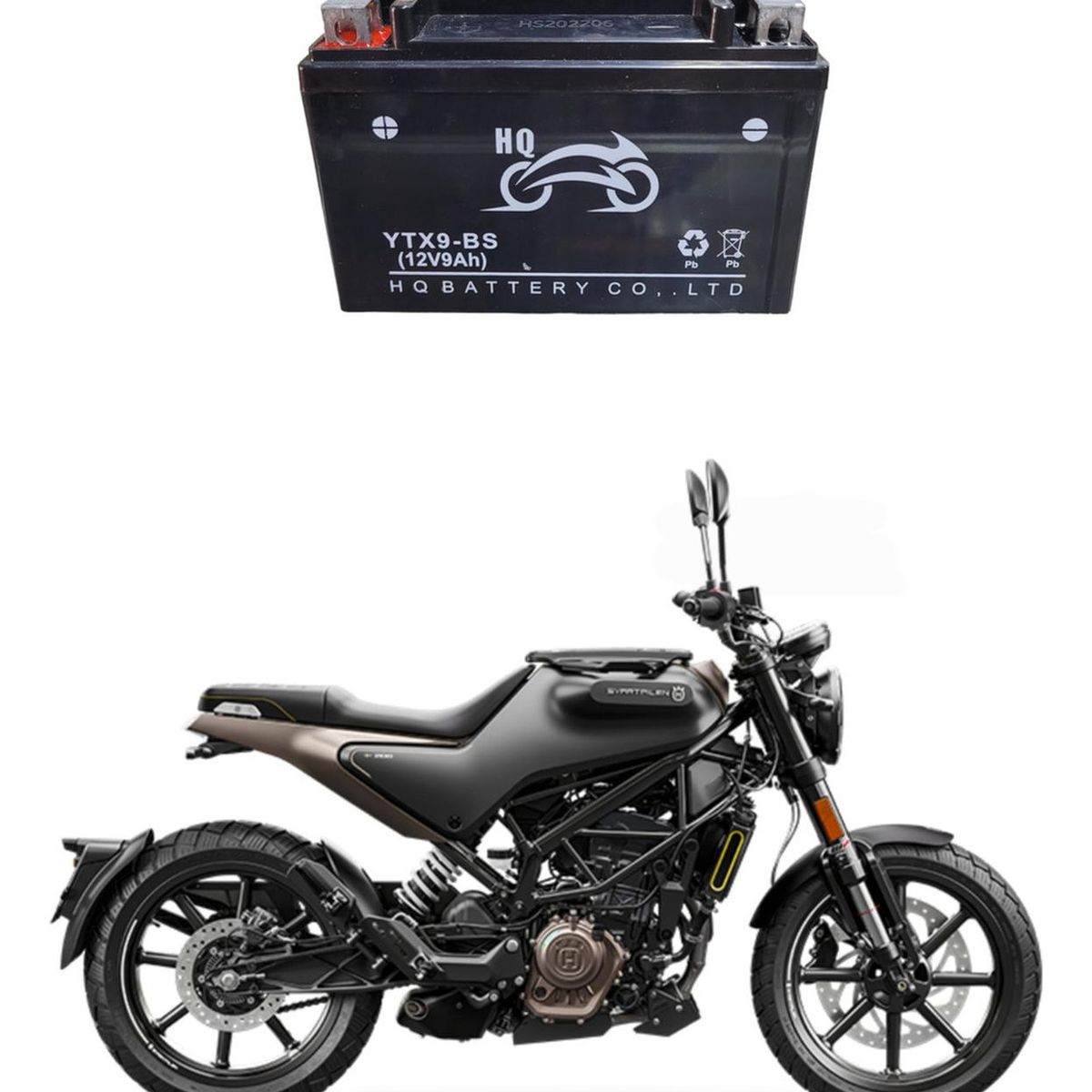 GENERICO - Bateria De Gel Moto Svartpilen 200 - 250 - 401