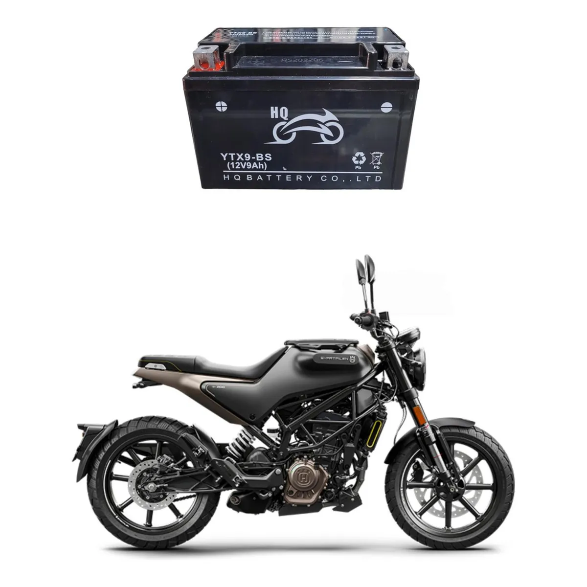 GENERICO - Bateria De Gel Moto Svartpilen 200 - 250 - 401