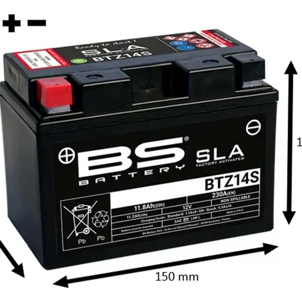 GENERICO - Batería Moto Btz14s  Gtz14s  Ytz14s  Ktz14s  Ftz14s