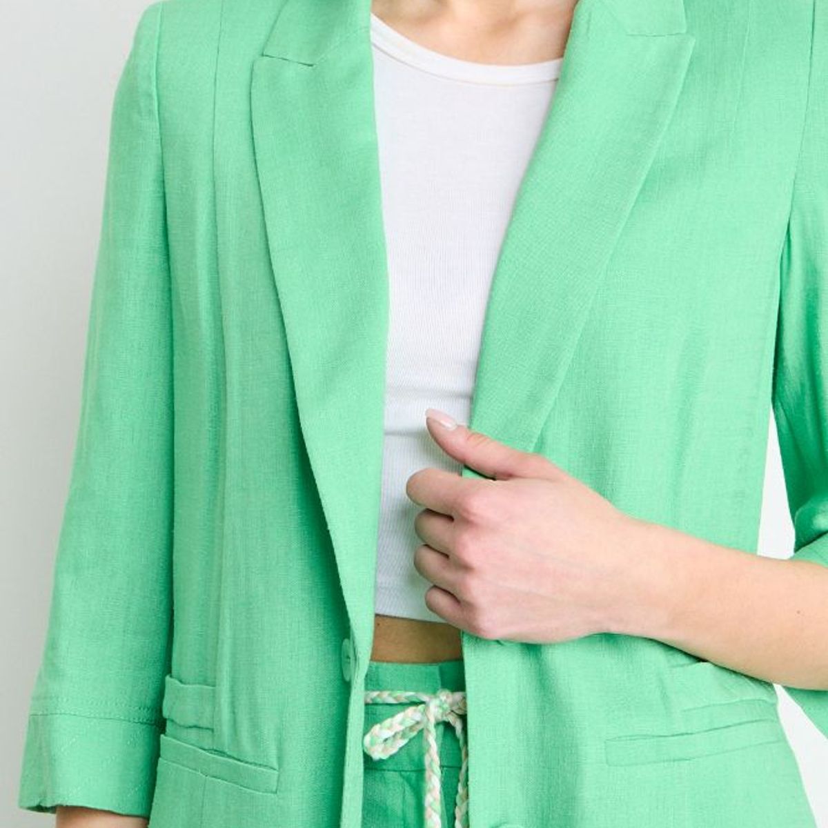 IO - Blazer Liso Mujer Verde Oliva Io