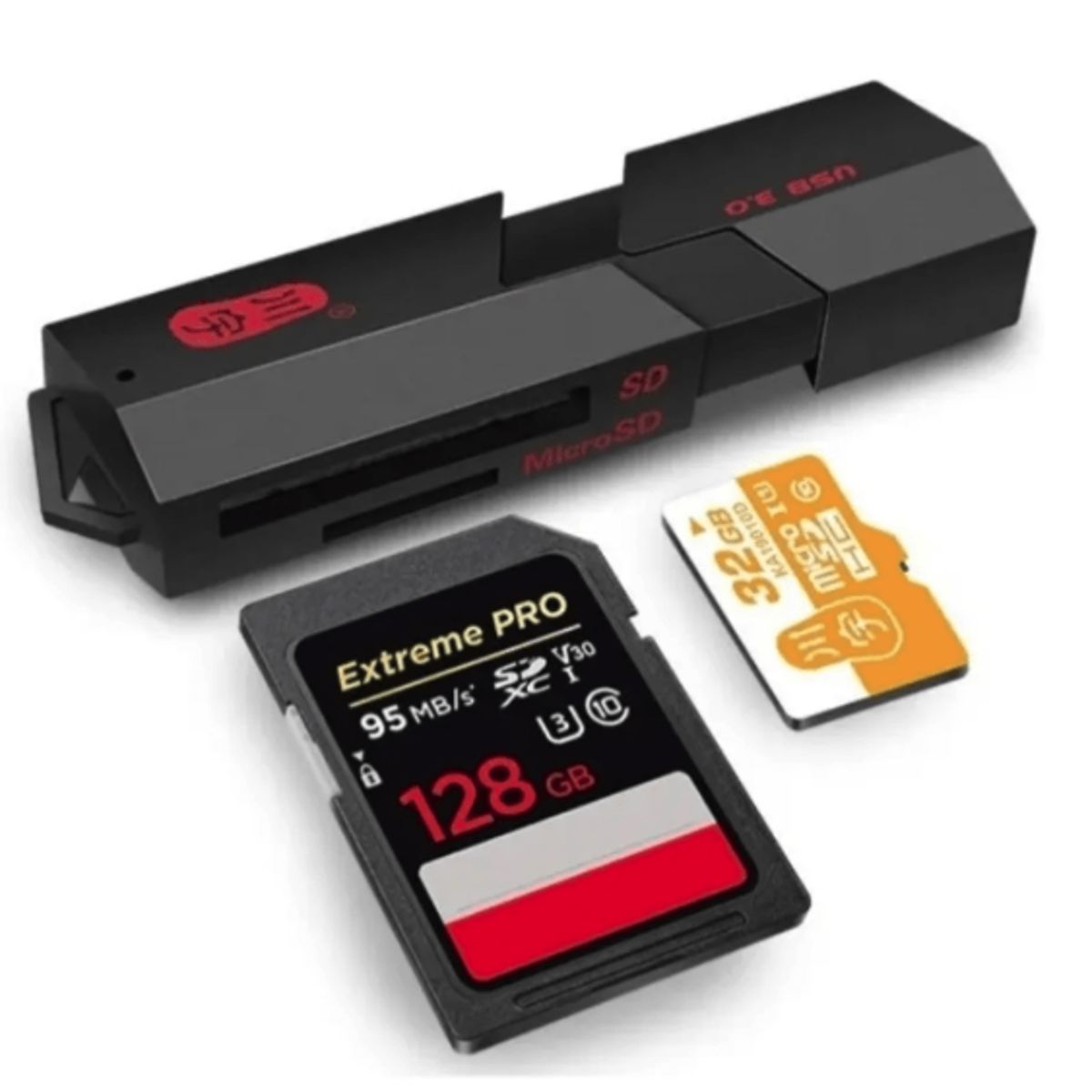 GENERICO - Lector de Tarjetas 2 en 1 USB 3.0 - 3.1 - SD / TF / Micro SD