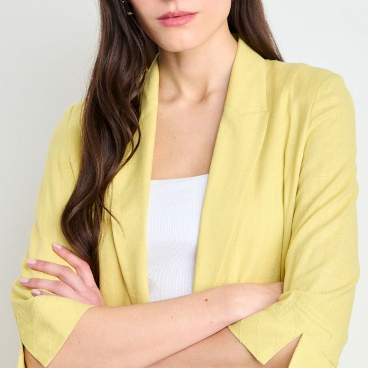 IO - Blazer Liso Mujer Amarillo Io