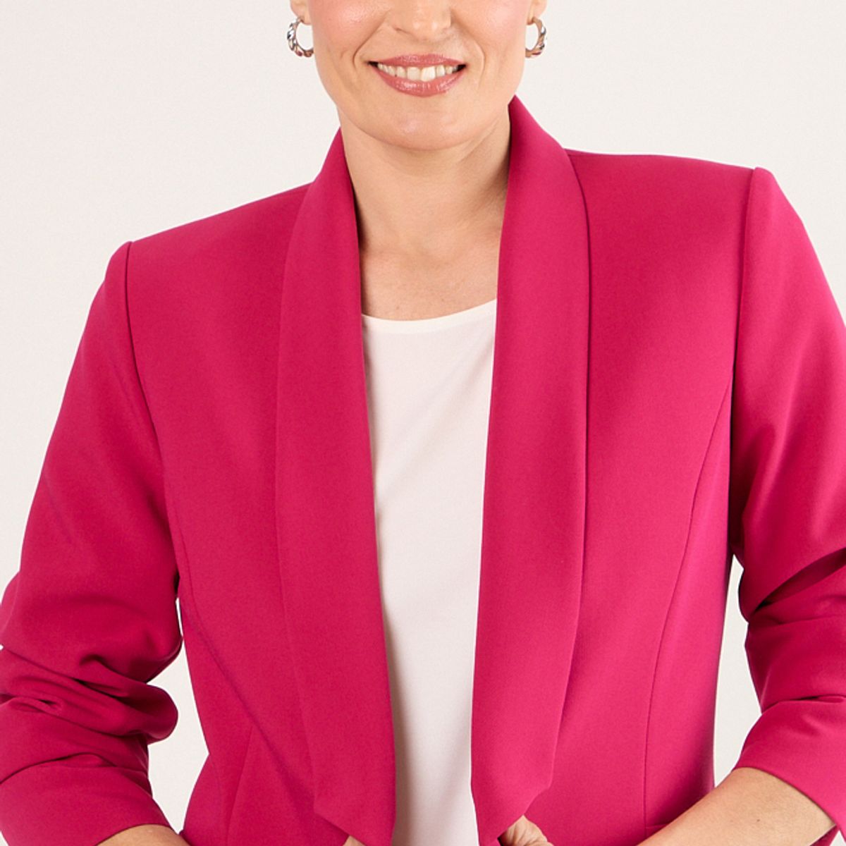 MA GRIFFE - Blazer Liso Mujer Fucsia Magriffe