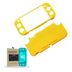 GENERICO - Carcasa Funda Silicona Para Nintendo Switch Lite + Lámina - Amarillo