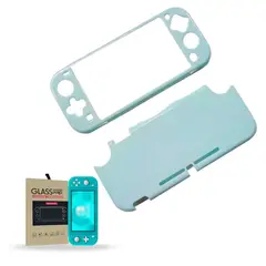 GENERICO - Carcasa Funda Silicona Para Nintendo Switch Lite + Lámina - Celeste