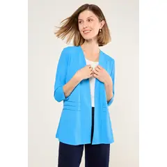 MA GRIFFE - Tapado Abierto Mujer Azul Magriffe