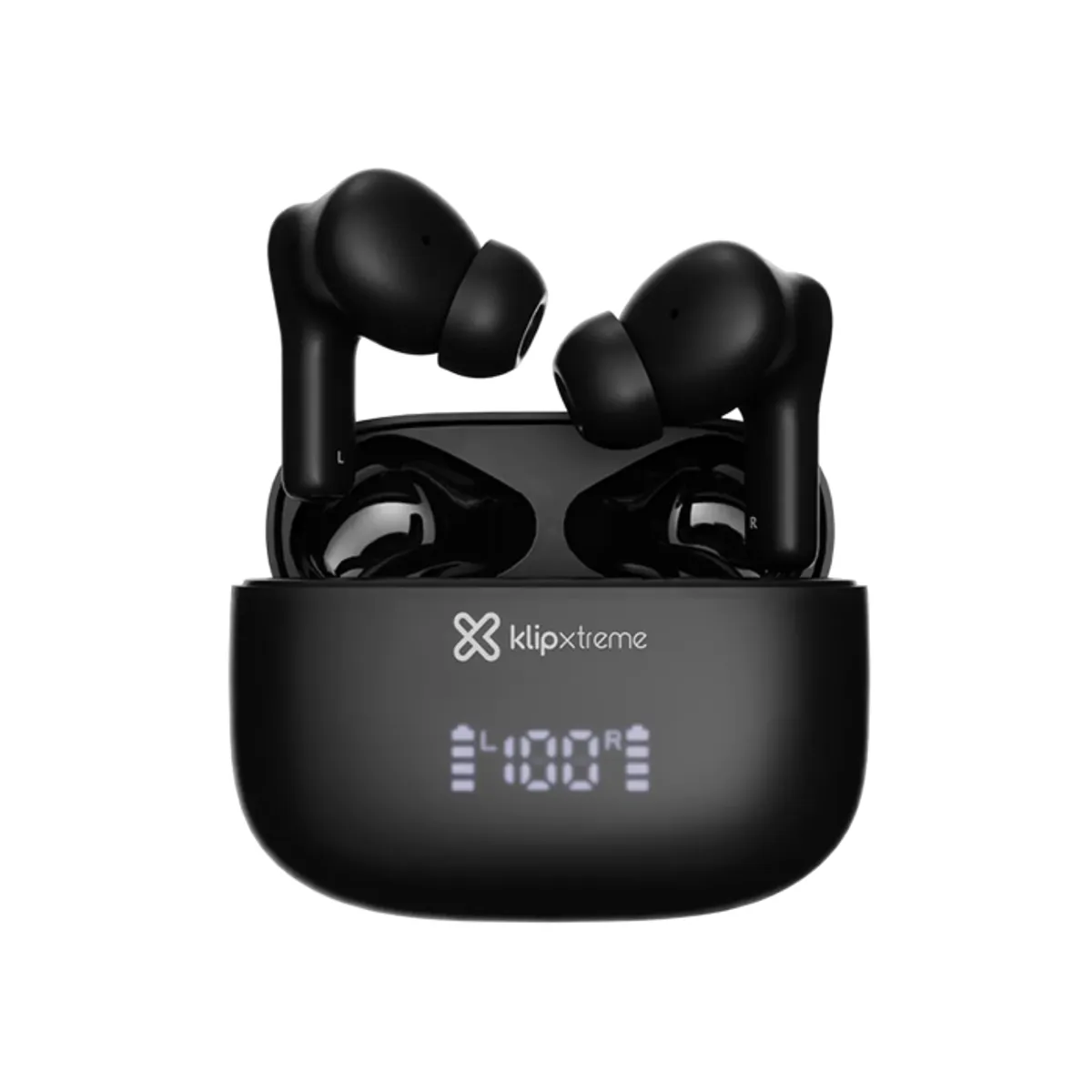KLIPXTREME - Klip Xtreme KTE-850BK Audifonos TWS con ANC Híbrida, Bluetooth 5.4, Micrófono ENC, Control Táctil, IPX4, 26h Batería, Negro