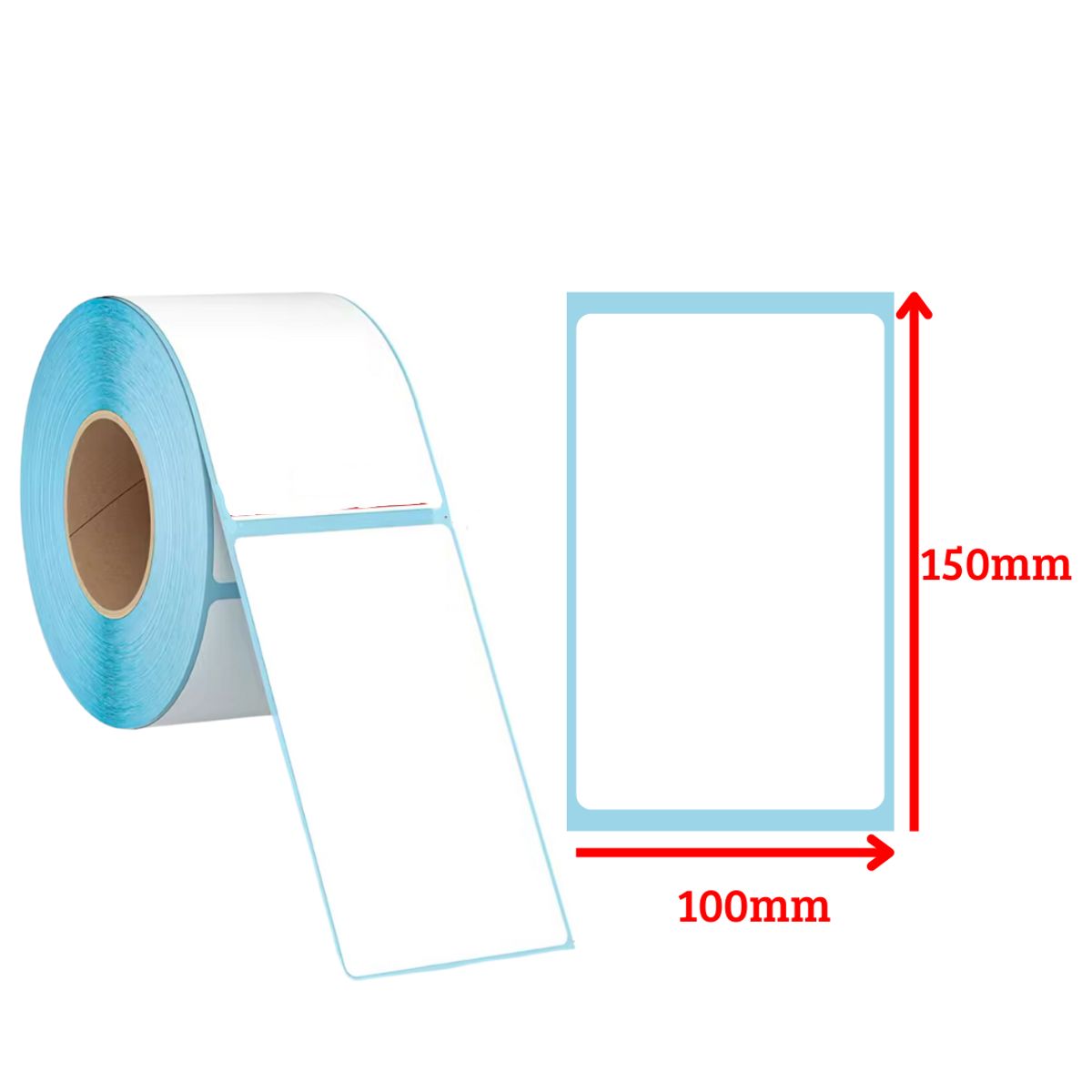 GENERICO - 10 Rollo Etiqueta Térmicas Autoadhesiva 150x100 500 Un/Rollo