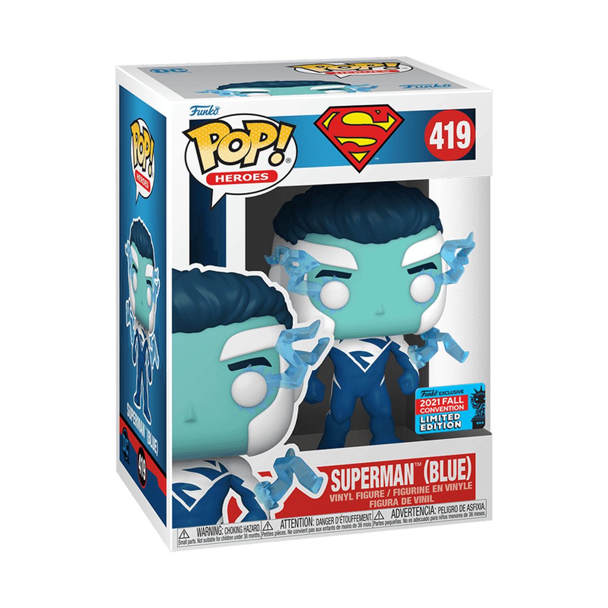 FUNKO - Funko Pop Superman Blue 2021 Fall Convention 419