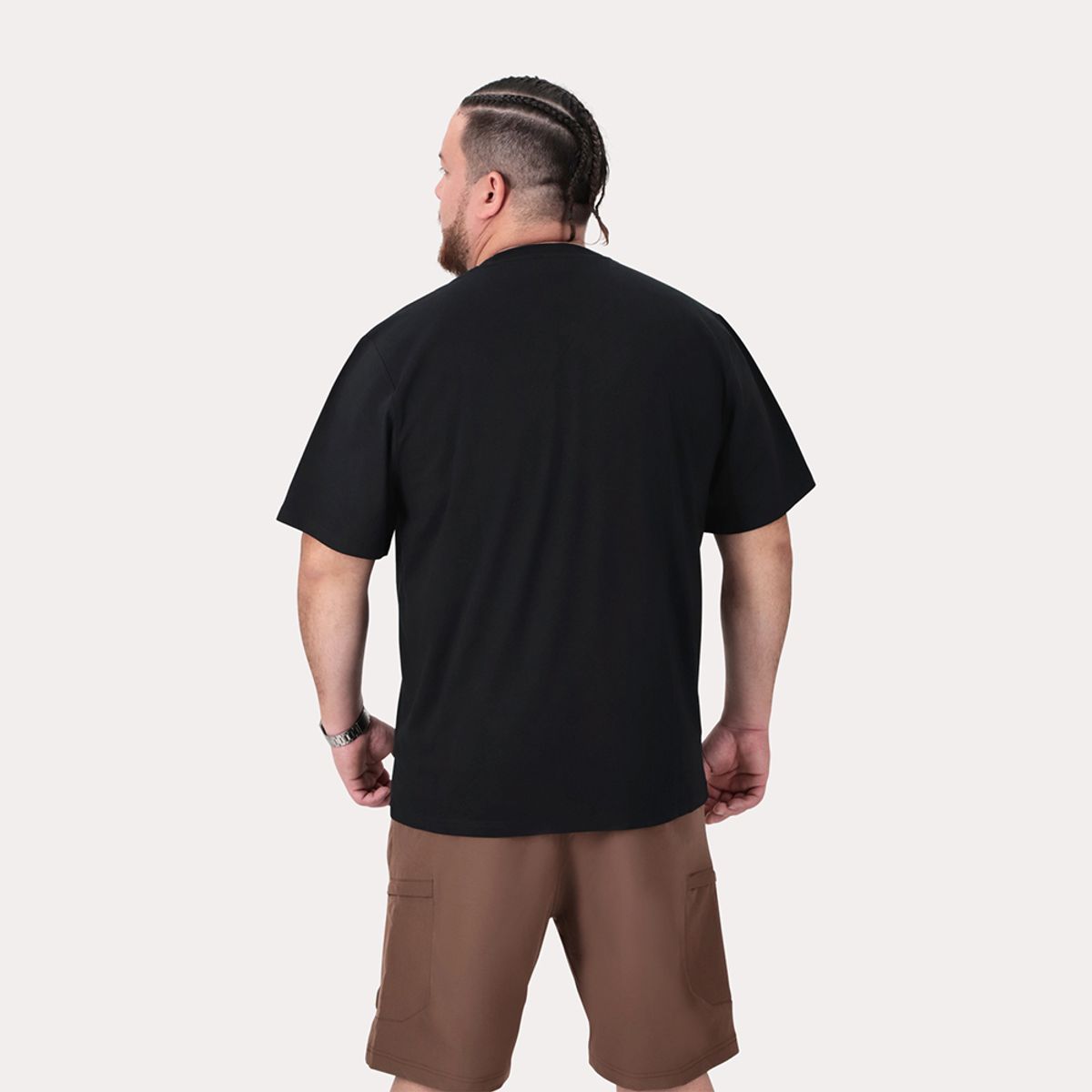 GANGSTER - Plus Polera MC Basica Jackson Negro Gangster