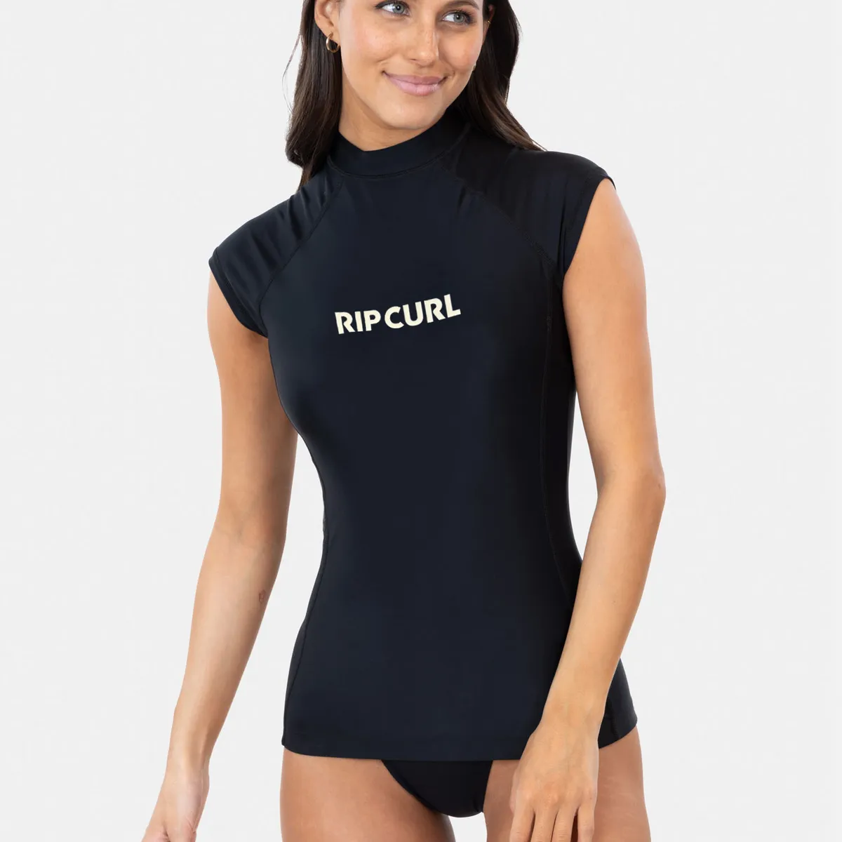 RIP CURL - Polera UVP Ride Negro Mujer Rip Curl