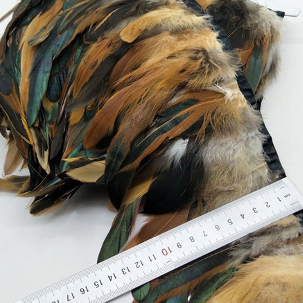 GENERICO - 1 yarda o 0,9mts de Boa con Plumas Cafe Con Negro 10 a 12 Cm