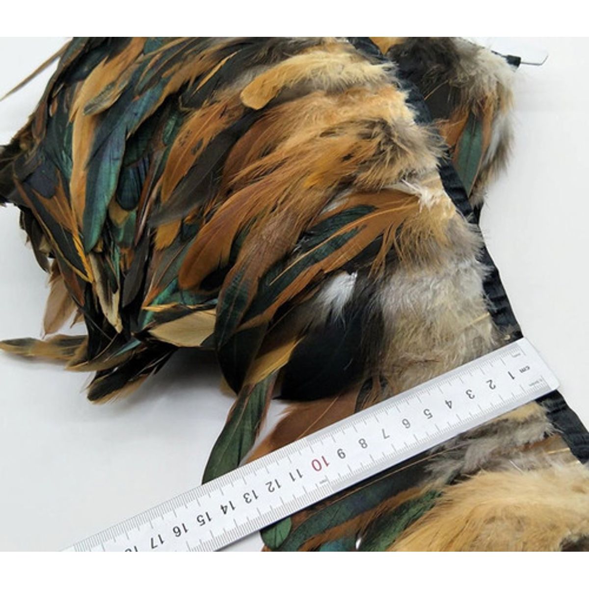 GENERICO - 1 yarda o 0,9mts de Boa con Plumas Cafe Con Negro 10 a 12 Cm