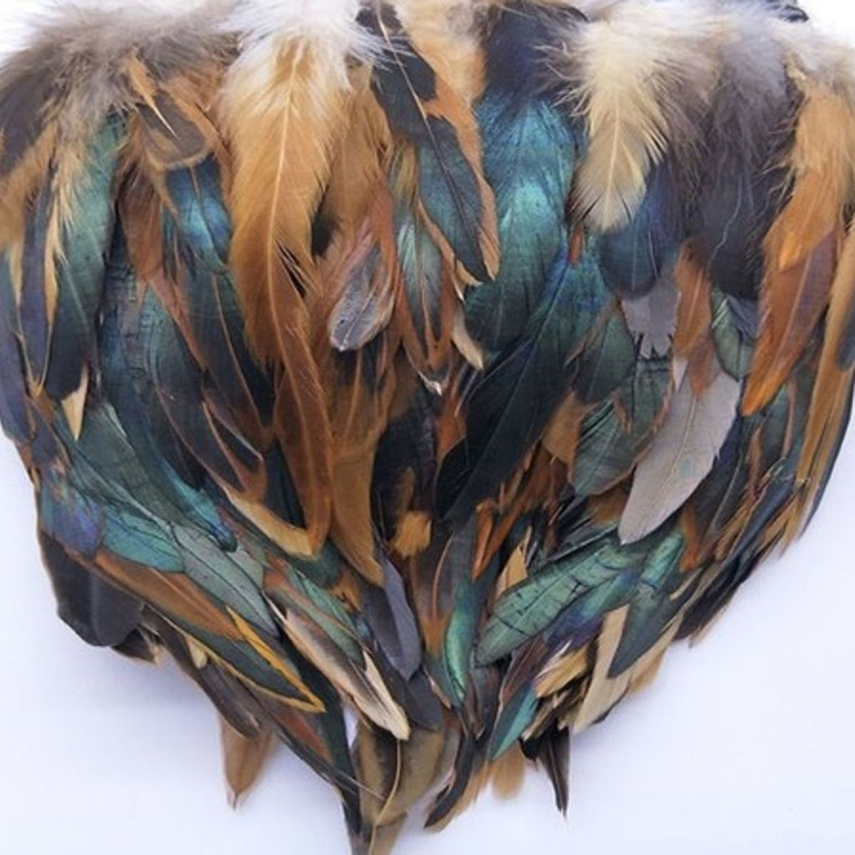 GENERICO - 1 yarda o 0,9mts de Boa con Plumas Cafe Con Negro 10 a 12 Cm