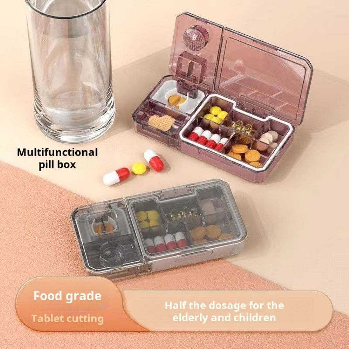GENERICO - Caja De Medicina Portatil 3 En 1 Cortador Triturador