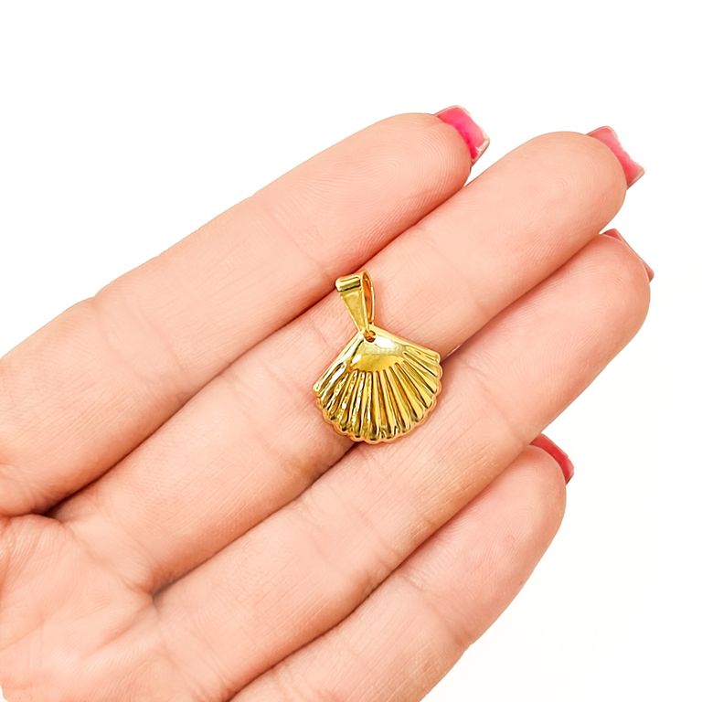 Colgante Concha Enchapado Oro 18K Dorado TALLA UNICA