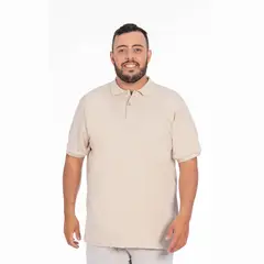 GANGSTER - Plus Polera Cuello Textura Temple Beige