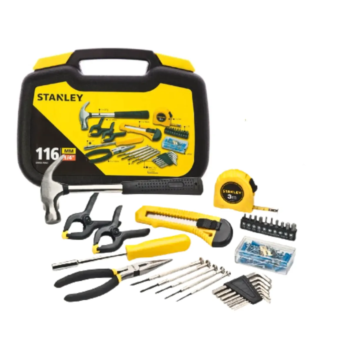 STANLEY - Kit 6 Herramientas Manuales/Accesorios 116Pza STHT075943