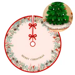 GENERICO - Falda Pie De Árbol De Navidad Lazos Decoración 90 CM