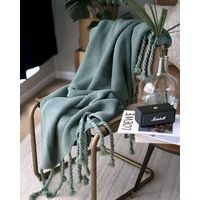 MANTA CHENILLE DECORATIVA CON FLECOS PARA CAMA O SOFA