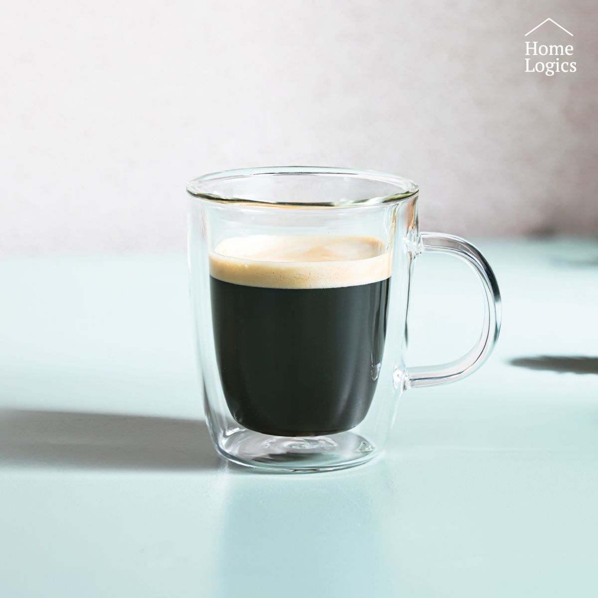 HOME LOGICS - Set 4 Tazas Vidrio Doble Pared 80 ml Home Logics Para Café Kiosclub