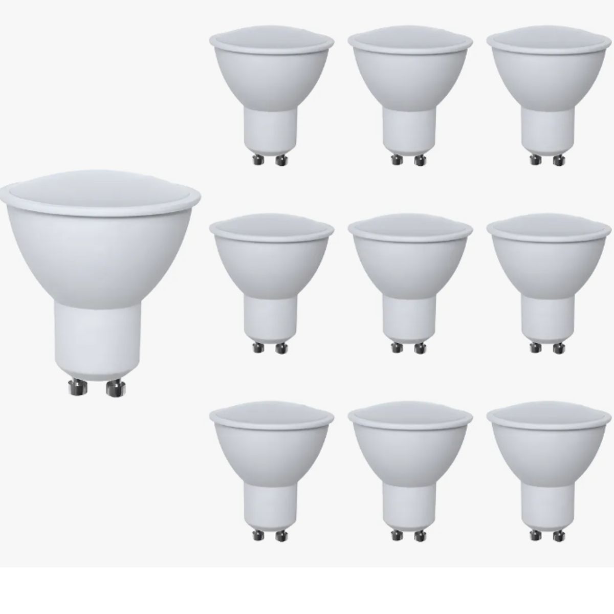 WANT - Pack 10 Ampolletas Gu10 100 7w 6000k