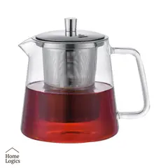 HOME LOGICS - Tetera Vidrio con Infusor Para Té Premium 1,2 L
