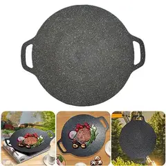 GENERICO - Sartén multi-plancha para barbacoa coreana doble mango 39cm