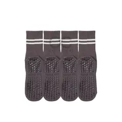 GENERICO - Calcetines Antideslizantes Algodon Yoga Fitness Set 4 Pares