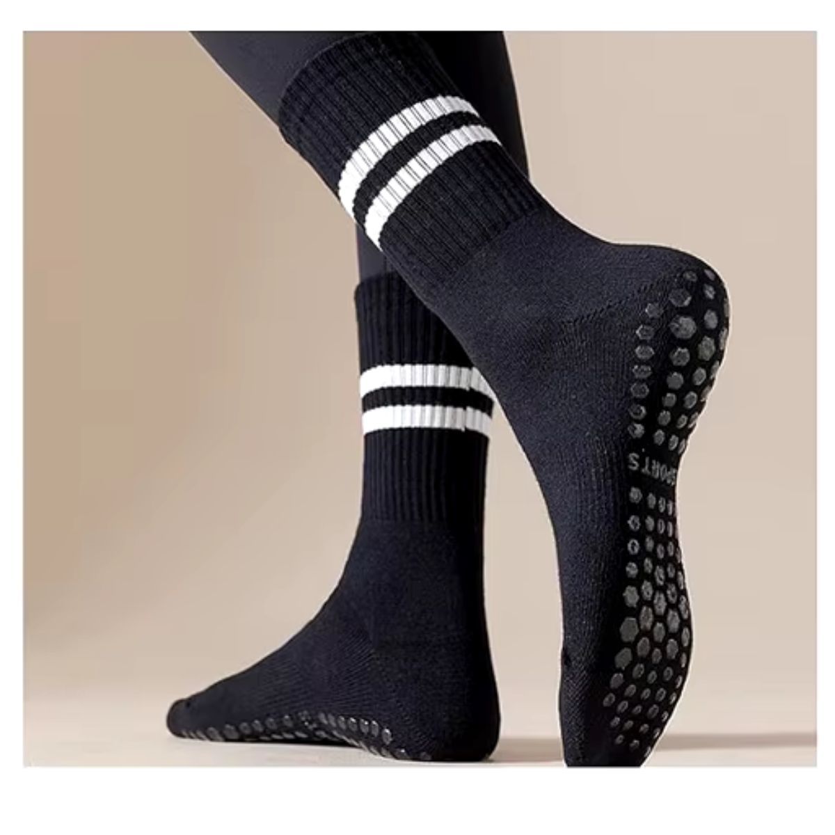 GENERICO - Calcetines Antideslizantes Algodon Yoga Fitness Set 4 Pares