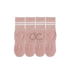 GENERICO - Calcetines Antideslizantes Algodon Yoga Fitness Set 4 Pares